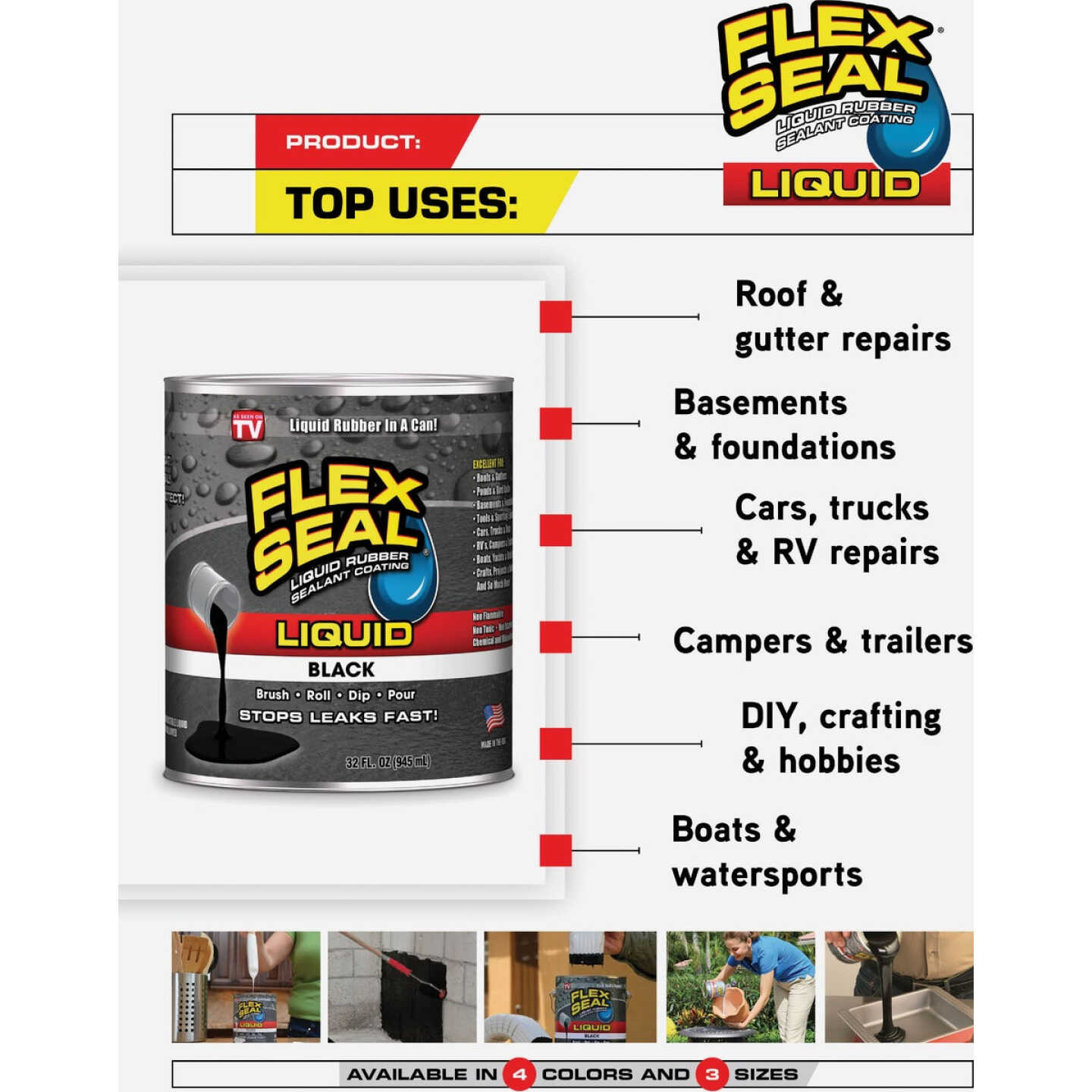 FLEX SEAL 1 Qt. Liquid Rubber Sealant, Gray - Hall's Hardware and Lumber