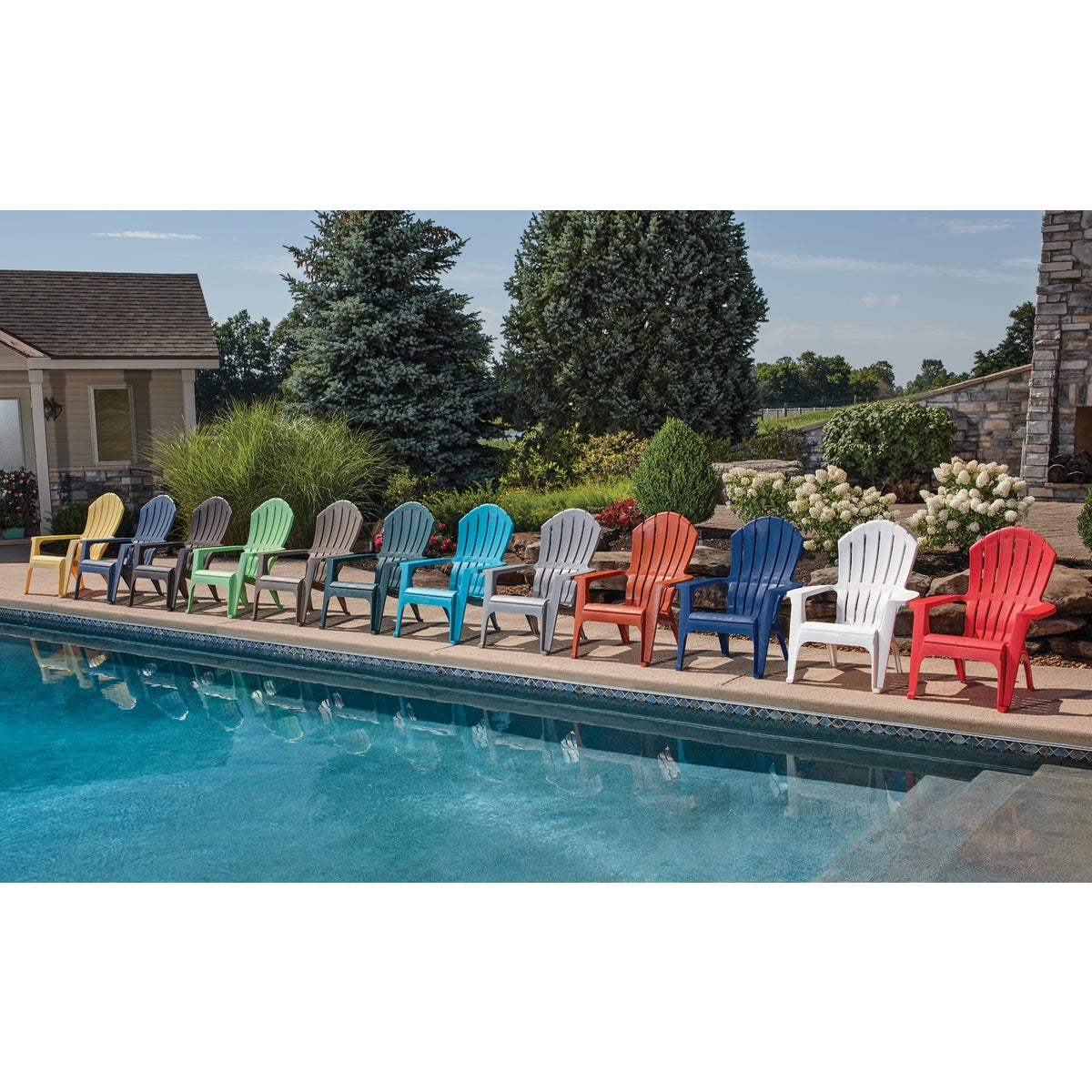 Adams realcomfort 1 best sale bluestone polypropylene adirondack chair